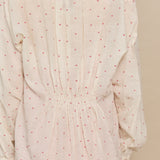 MAE BLOUSE, IVORY // RED JAMDANI