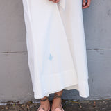 BLOSSOM DRESS, HANDWOVEN COTTON SILK PEACH/WHITE