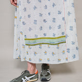 AMBER MAXI DRESS, IVORY FLORAL BLOCKPRINT COTTON