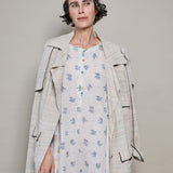 AMBER MAXI DRESS, IVORY FLORAL BLOCKPRINT COTTON