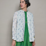 AMBER SHIRT, IVORY // INDIGO COTTON