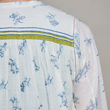 AMBER SHIRT, IVORY // INDIGO COTTON