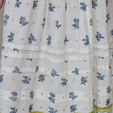 AMBER MIDI DRESS, IVORY FLORAL BLOCKPRINT COTTON