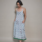 AMBER SLIP, FLORAL BLOCKPRINT COTTON