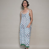AMBER SLIP, FLORAL BLOCKPRINT COTTON