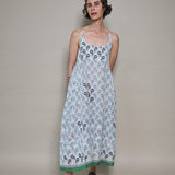 AMBER SLIP, FLORAL BLOCKPRINT COTTON