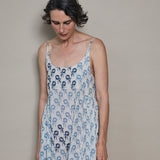 AMBER SLIP, FLORAL BLOCKPRINT COTTON