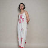 ROMA SLIP DRESS, IVORY// PINK FLORAL BLOCKPRINT