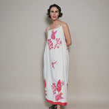 ROMA SLIP DRESS, IVORY// PINK FLORAL BLOCKPRINT