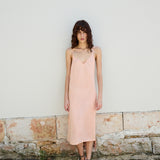 ORCHID SLIP, COTTON PEACH/WHITE