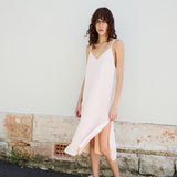 ORCHID SLIP, COTTON PEACH/WHITE
