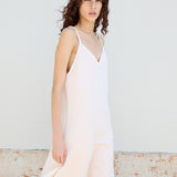ORCHID SLIP, COTTON PEACH/WHITE