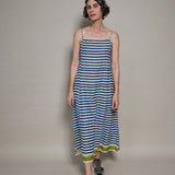 CLOE SLIP, BLUE STRIPE COTTON