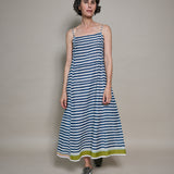 CLOE SLIP, BLUE STRIPE COTTON