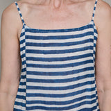 CLOE SLIP, BLUE STRIPE COTTON