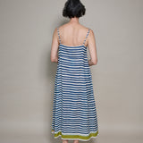 CLOE SLIP, BLUE STRIPE COTTON