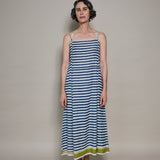 CLOE SLIP, BLUE STRIPE COTTON