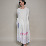 KIRAN DRESS, IVORY / NEON JAMDANI