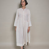 NIDI DRESS, IVORY / RED