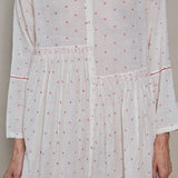 NIDI DRESS, IVORY / RED
