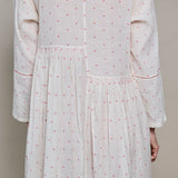 NIDI DRESS, IVORY / RED