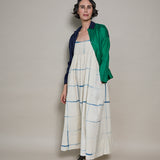 CANNA SLIP DRESS, IVORY// BLUE CLAMP DYE