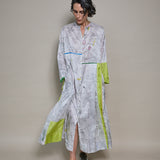 PROTEA DRESS, IVORY / BLACK BOTANIC SILK