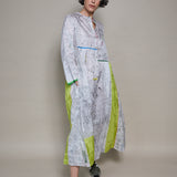 PROTEA DRESS, IVORY / BLACK BOTANIC SILK