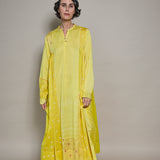 MAYA DRESS, YELLOW SILK