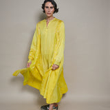 MAYA DRESS, YELLOW SILK