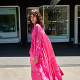 FRANGIPANI DRESS, PINK SILK
