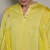 MAYA DRESS, YELLOW SILK