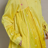 MAYA DRESS, YELLOW SILK