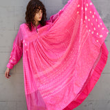 FRANGIPANI DRESS, PINK SILK