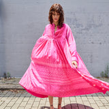 FRANGIPANI DRESS, PINK SILK
