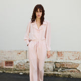 CAMELIA PANTS, BLUSH CREPE DE CHINE SILK