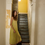 DAFFODIL SLIP DRESS, YELLOW COTTON