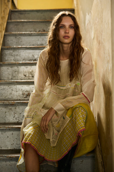 DAFFODIL SLIP DRESS, YELLOW COTTON