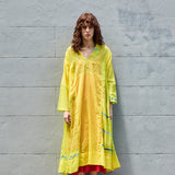 SUN CAFTAN, YELLOW SILK