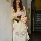 SEEMA DRESS, IVORY / NEON
