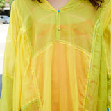 SUN CAFTAN, YELLOW SILK
