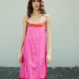 ROSE SLIP DRESS, FUCHSIA SILK