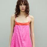 ROSE SLIP DRESS, FUCHSIA SILK
