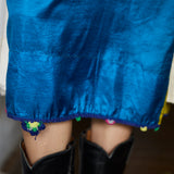 MARGOT DRESS, BLUE SILK CROCHET