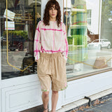 CANNA SHIRT, FUCHSIA/IVORY COTTON CLAMP DYE