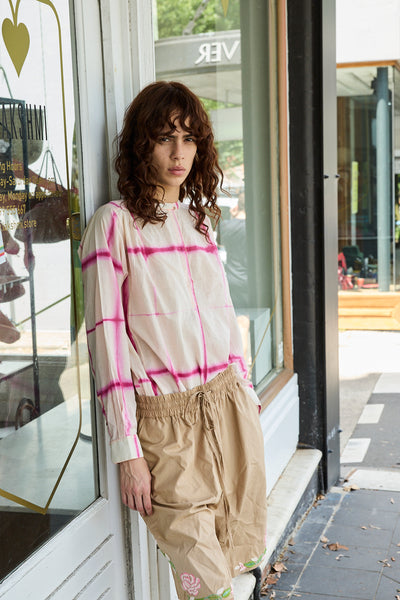 CANNA SHIRT, PINK/IVORY COTTON