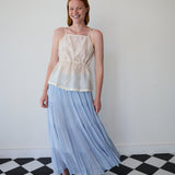 LEAH CAMI, IVORY MUKEISH EMBROIDERY SILK