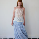 LEAH CAMI, IVORY MUKEISH EMBROIDERY SILK