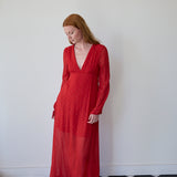 TEMPEL DRESS, RED MUKEISH EMBROIDERY