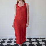 ALICE TANK DRESS, RED MUKEISH EMBROIDERY
